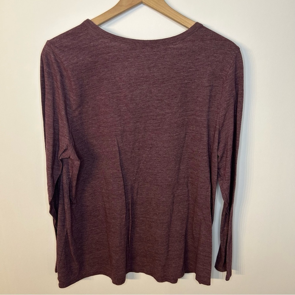 Lane Bryant Long Sleeve Purple Heather Cutout Top, Size 18/20 - Picture 3 of 4